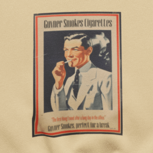 Heavyweight Retro Sweatshirt, Guvner Smokes Cigarettes