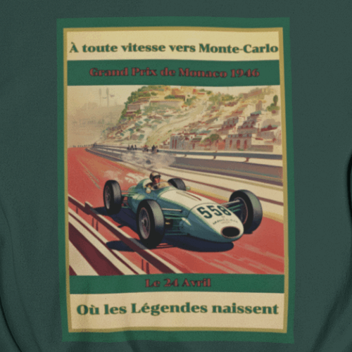 Retro Graphic Hoodie, "Grand Prix De Monaco 1946"