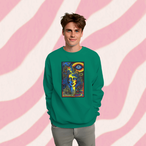 Psychedelic Seventies Inspired Graphic Design Sweatshirt!