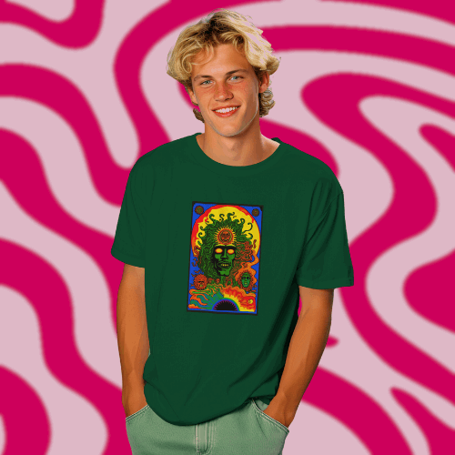 Psychedelic Graphic Tee, The Mystic Face!