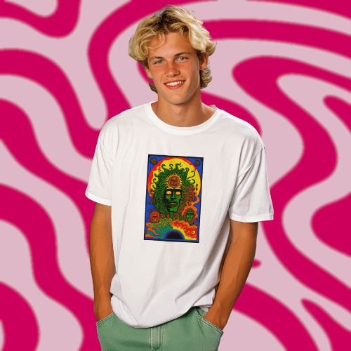Psychedelic Graphic Tee, The Mystic Face!