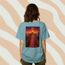 Psychedelic Style Graphic Tee, Walking Towards Enlightenment