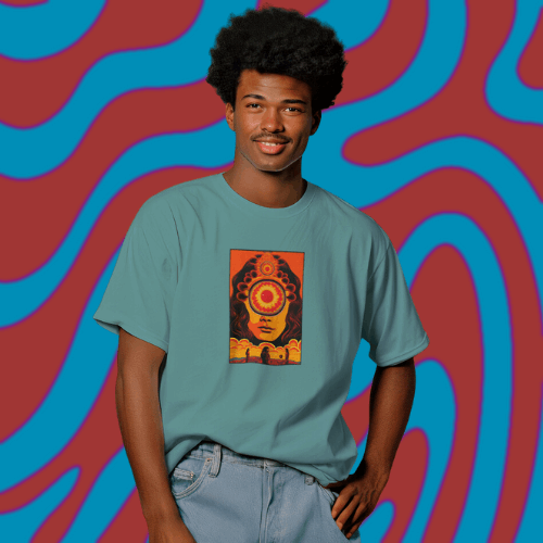 Trippy Psychedelic Tee, 70s Inspired Artwork