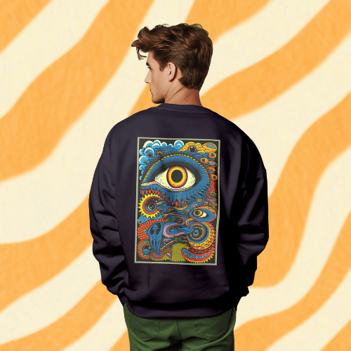 Graphic Design Sweatshirt, A Psychedelic Masterpiece!