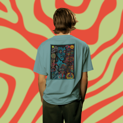 Psychedelic Inspired Graphic Tee, A Mesmerised Man!