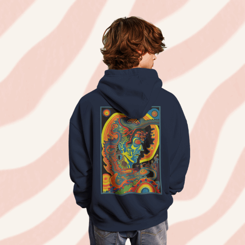70s, Psychedelic Inspired Graphic Design Hoodie!