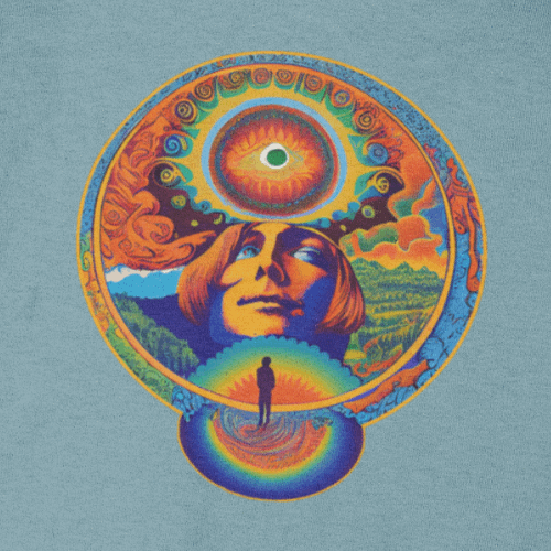 Trippy Psychedelic Tee, Staring at Oneself!