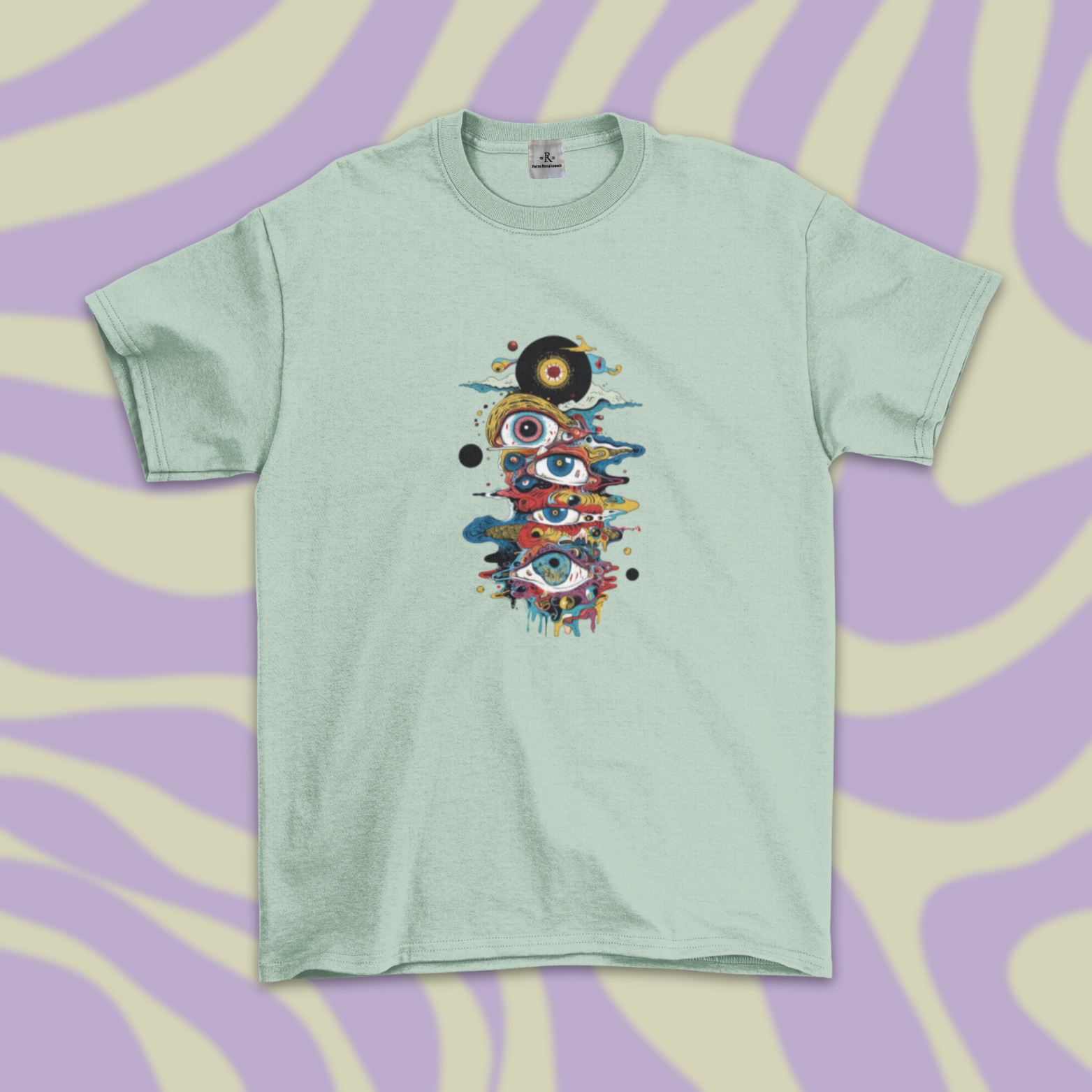 Psychedelic Inspired Tee, a Pile of Eyes