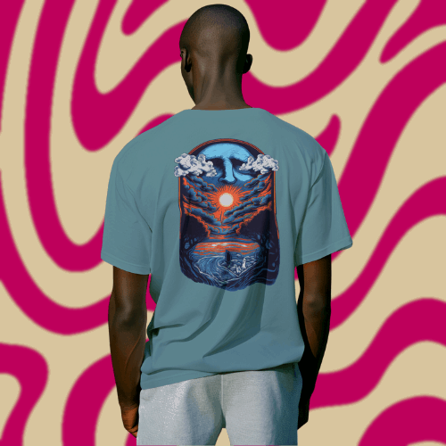 Psychedelic Graphic Tee, A Sunset Full of Faces
