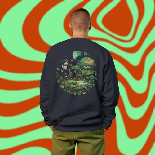 Psychedelic Inspired Sweatshirt, a Beautiful Hanging Garden