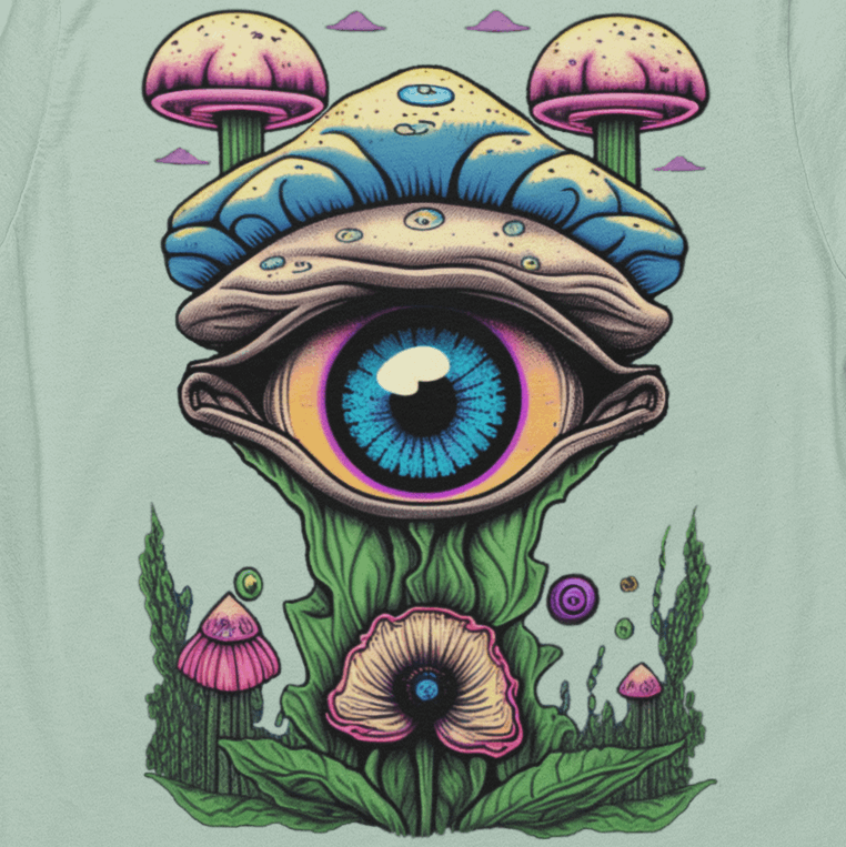 Funky Psychedelic Tee, Mushrooms and Our Third Eye!